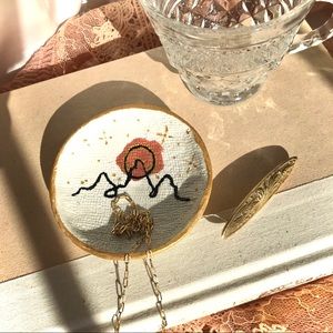 Handmade Ceramic Abstract Boho Ring Dish